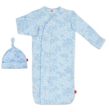 Load image into Gallery viewer, Doeskin Magnetic Sleeper Gown and Hat Set