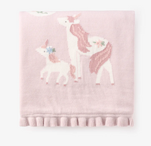 Load image into Gallery viewer, Violet Unicorn Knit Fur Blanket