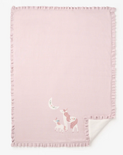 Load image into Gallery viewer, Violet Unicorn Knit Fur Blanket