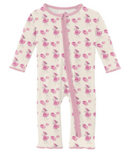 Load image into Gallery viewer, Print Footie with 2 Way Zipper