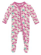 Load image into Gallery viewer, Print Footie with 2 Way Zipper