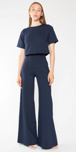 Load image into Gallery viewer, Navy Ponte Knit Wide Leg Pant