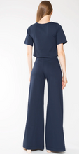 Load image into Gallery viewer, Navy Ponte Knit Wide Leg Pant