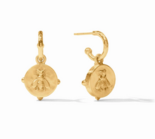 Load image into Gallery viewer, Honeybee Hoop & Charm Earring