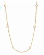 Load image into Gallery viewer, Aquitaine Station Necklace-Gold Clear Crystal
