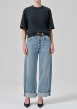 Load image into Gallery viewer, Ayla Baggy Cuffed Crop in Skylights
