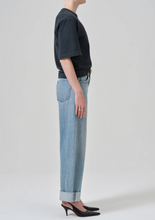 Load image into Gallery viewer, Ayla Baggy Cuffed Crop in Skylights