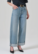 Load image into Gallery viewer, Ayla Baggy Cuffed Crop in Skylights