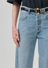 Load image into Gallery viewer, Ayla Baggy Cuffed Crop in Skylights
