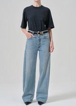 Load image into Gallery viewer, Ayla Baggy Cuffed Crop in Skylights