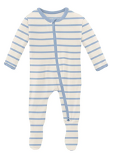 Load image into Gallery viewer, Footie with Two Way Zipper