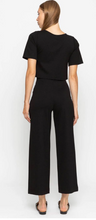 Load image into Gallery viewer, Black Cropped Knit Straight Leg Pant