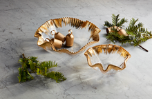 Load image into Gallery viewer, Gold Edge Ruffle Bowl Set