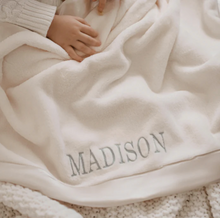 Load image into Gallery viewer, Satin Trim Fleece Stroller Blanket