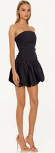Load image into Gallery viewer, Delaney Strapless Bubble Hem Mini Dress