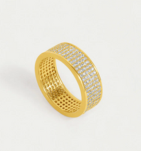 Load image into Gallery viewer, Petit Pavé Thick Stacking Ring