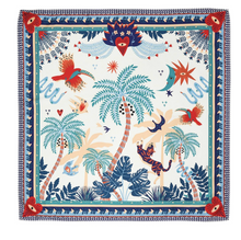 Load image into Gallery viewer, Ciao Amore Blue Square Scarf