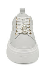 Load image into Gallery viewer, Aria White Leather Sneakers