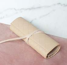 Load image into Gallery viewer, Makeup Brush Roll - Woven Sand