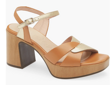 Load image into Gallery viewer, Soraya Sandal in Tan & Gold
