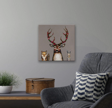 Load image into Gallery viewer, Fox, Buck, & Hare Canvas Wall Art