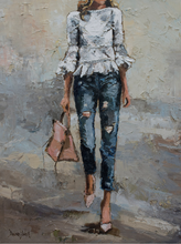 Load image into Gallery viewer, White Ruffles Stretched Canvas