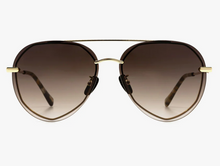 Load image into Gallery viewer, Lenox Aviator Sunglasses in Gold Sea Tortoise