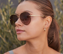 Load image into Gallery viewer, Lenox Aviator Sunglasses in Gold Sea Tortoise