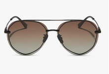 Load image into Gallery viewer, Lenox Aviator Sunglasses in Black Polarized