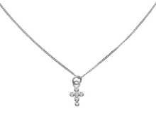 Load image into Gallery viewer, Silver Shiny Cross Necklace