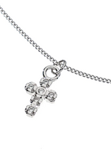 Load image into Gallery viewer, Silver Shiny Cross Necklace