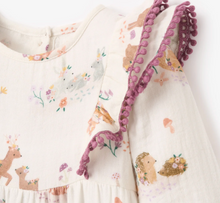 Load image into Gallery viewer, Forest Family Organic Muslin Ruffle Jumpsuit
