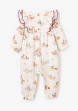 Load image into Gallery viewer, Forest Family Organic Muslin Ruffle Jumpsuit