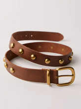 Load image into Gallery viewer, Rhodes Stud Belt in Cognac