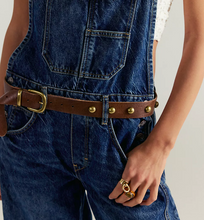 Load image into Gallery viewer, Rhodes Stud Belt in Cognac