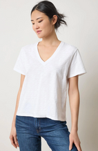 Load image into Gallery viewer, Boyfriend V-Neck Tee in White