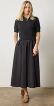 Load image into Gallery viewer, Mixed Media Dress in Black