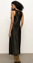 Load image into Gallery viewer, Everyday Satin Dress in Black Olive
