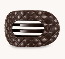 Load image into Gallery viewer, Quilted Medium Flat Round Hair Clip