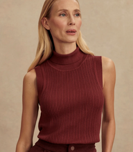Load image into Gallery viewer, Anastasia Rib Knit Tank in New Maroon
