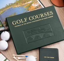 Load image into Gallery viewer, Golf Courses Leather Bound Book