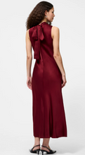 Load image into Gallery viewer, Ennis Satin Sleeveless Bow Midi Dress