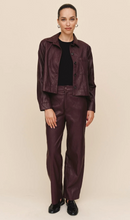 Load image into Gallery viewer, Crop Pocket Button Down in Crimson Ember