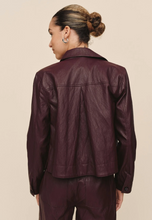 Load image into Gallery viewer, Crop Pocket Button Down in Crimson Ember