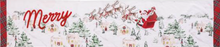Load image into Gallery viewer, Vintage Santa Scene Table Runner
