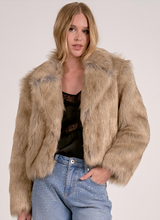 Load image into Gallery viewer, Cropped Faux Fur Jacket