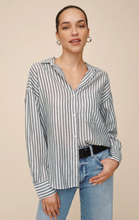 Load image into Gallery viewer, Oversized Button Down in Shimmer Olive