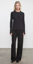 Load image into Gallery viewer, Cashmere Easy Cuffed Crew in Black