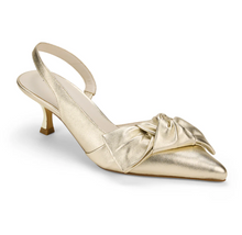 Load image into Gallery viewer, Kaleigh Bow Heel in Gold