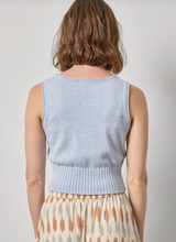 Load image into Gallery viewer, Cropped Scoop Tank Sweater in Clearwater